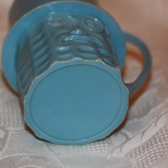 1960 Planters Mr.Peanuts Plastic Handled Drinking Cup Lt. Blue Vintage - Picture 3 of 3